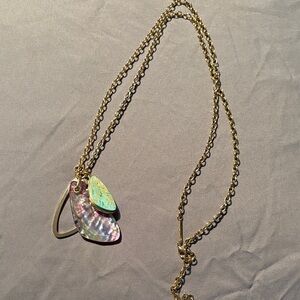 Kendra Scott Gold Necklace with Iridescent Charms